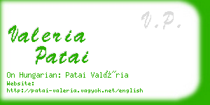 valeria patai business card